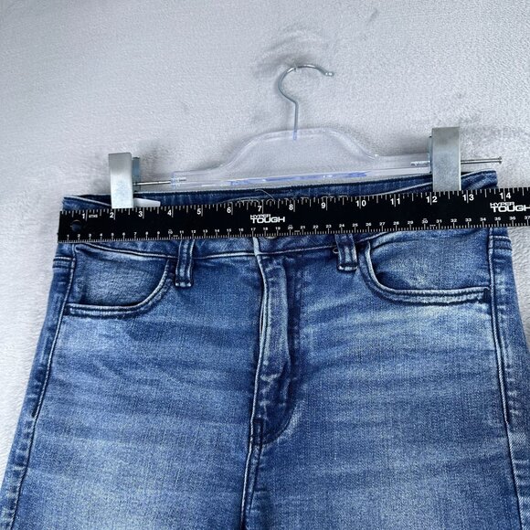 American Eagle Outfitters Skinny Jeans Womens Size 12 Distressed Mid Rise Blue - Picture 8 of 13